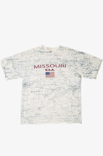 Missouri U.S.A. All Over Print Map T-Shirt