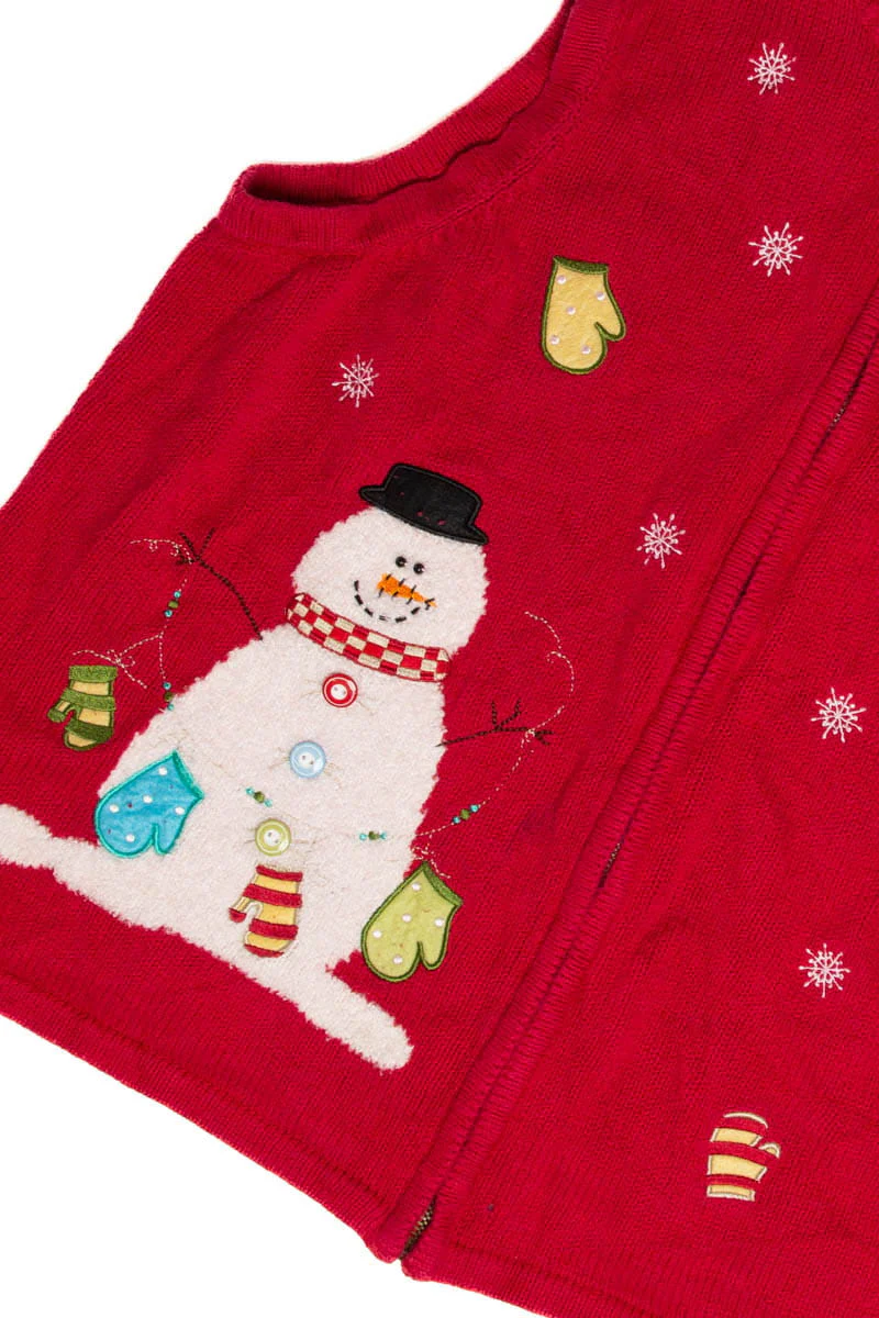 Mitten Snowman Ugly Christmas Sweater Vest 62048 - Image 2