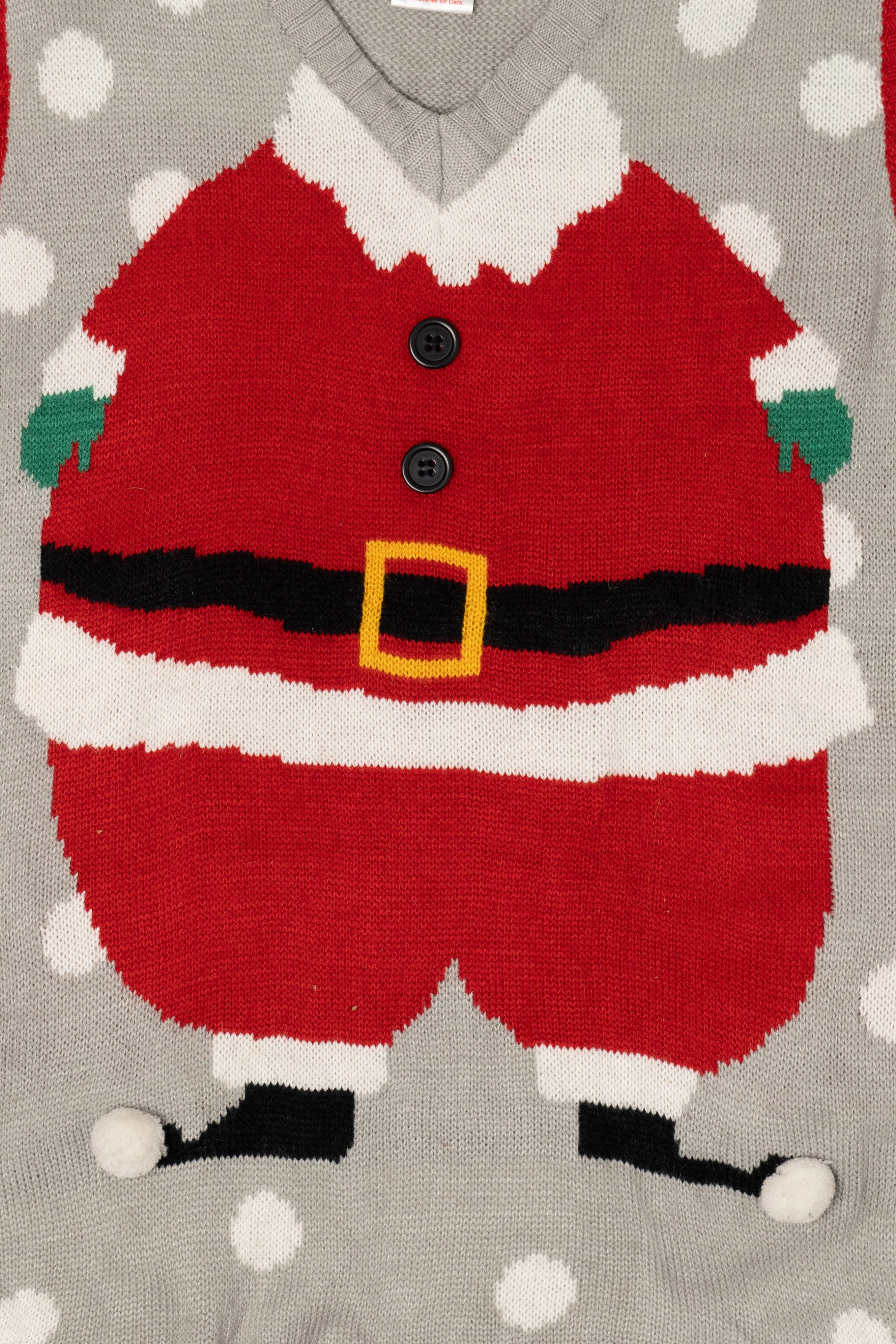 Modern Gray Santa Body Ugly Christmas Vest (2010s) - Image 2