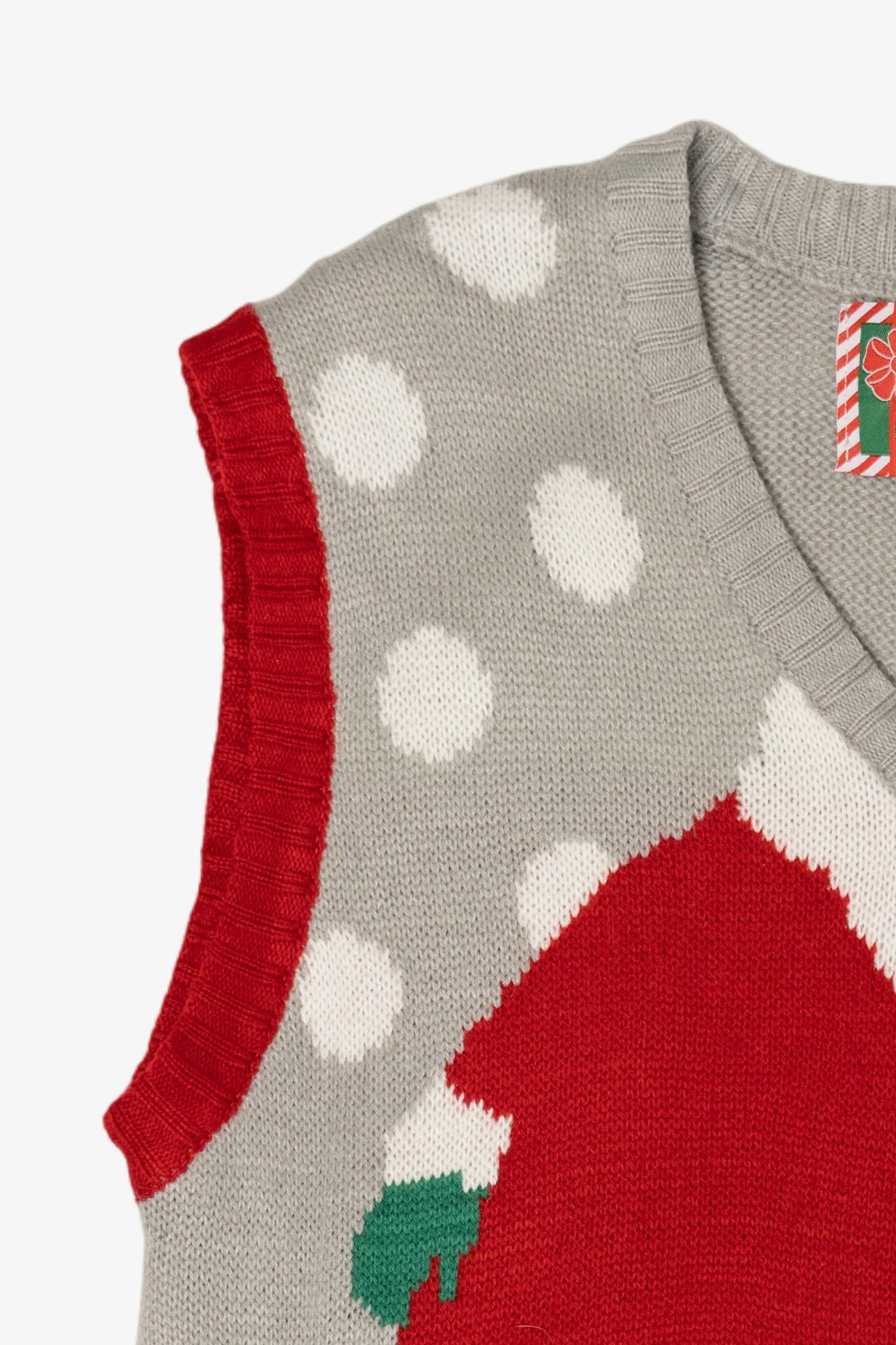 Modern Gray Santa Body Ugly Christmas Vest (2010s) - Image 3