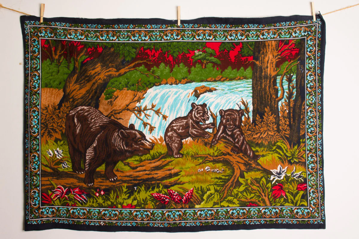 Mother Bear and cubs Tapestry