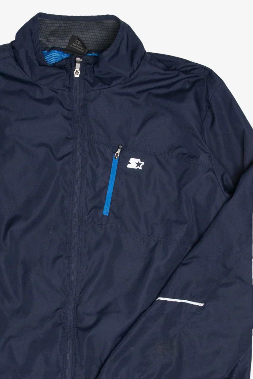 Navy Geometric Sides Starter Windbreaker 19704 - Image 2