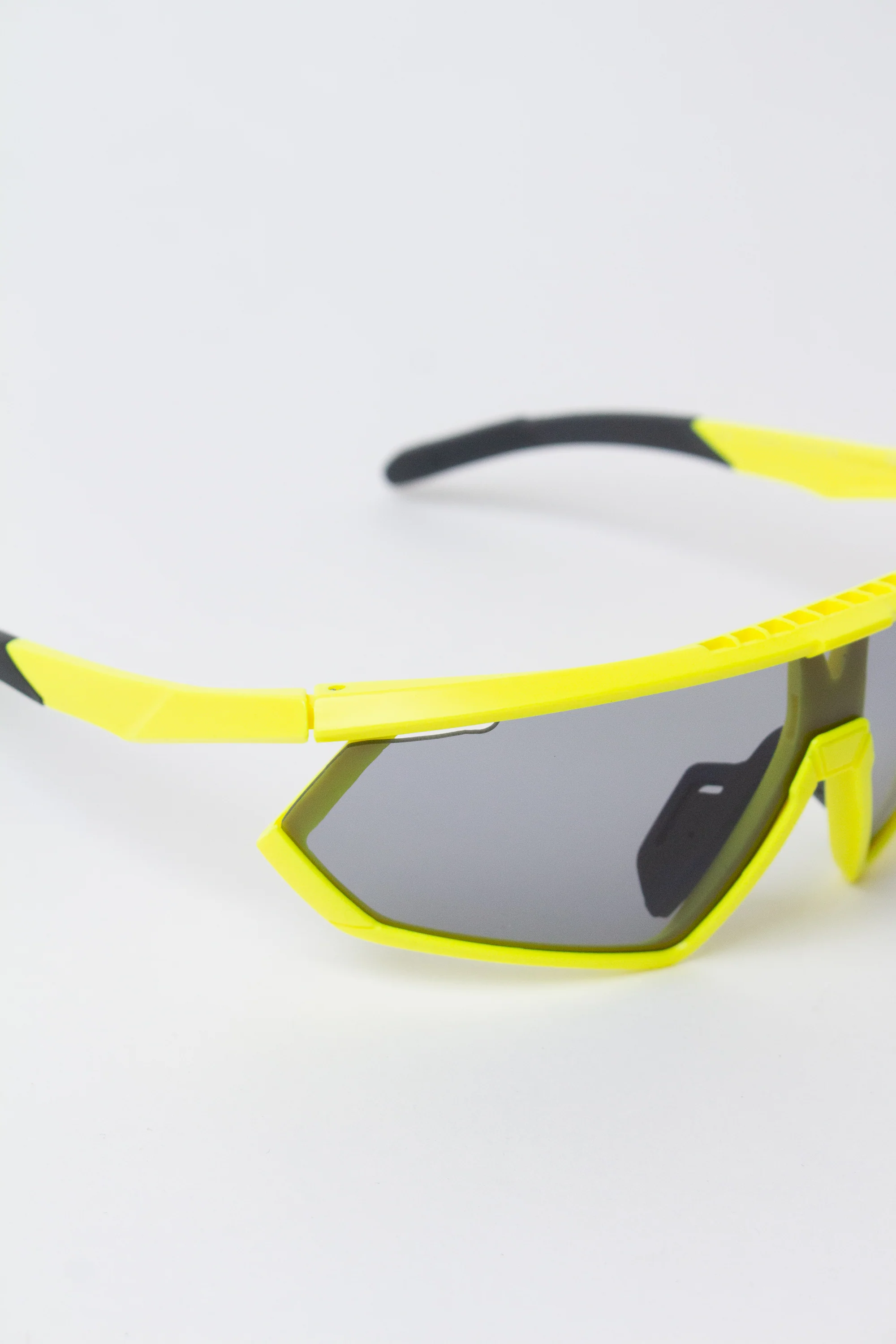 Neon Yellow Shield Sunglasses - Image 2