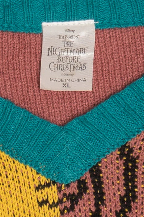 Nightmare Before Christmas Sally V-Neck Crop Sweater (2010s) - Image 4