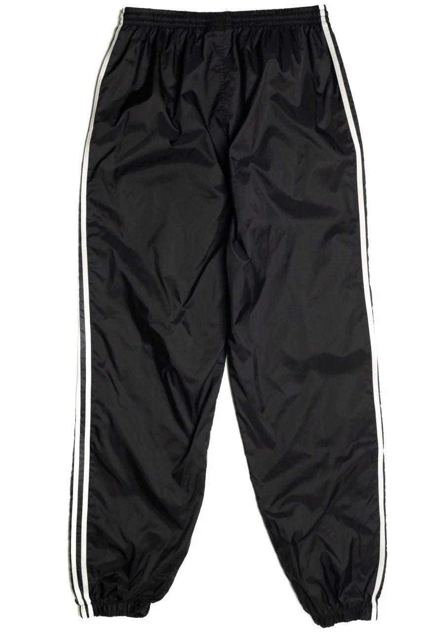 Adidas Black & White 3 Stripe Track Pants - Image 4