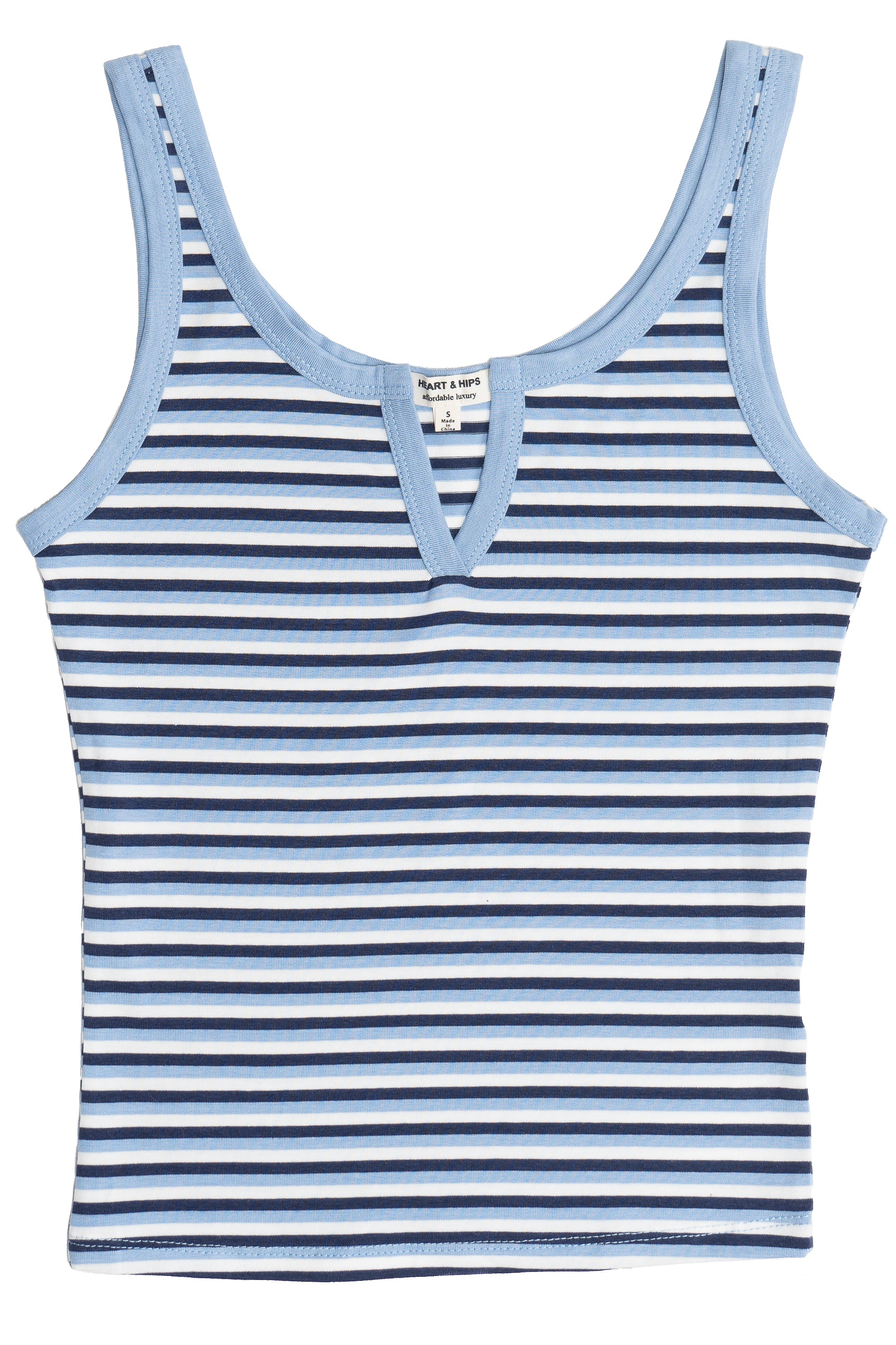 Notch Neck Striped Tank Top - Image 6