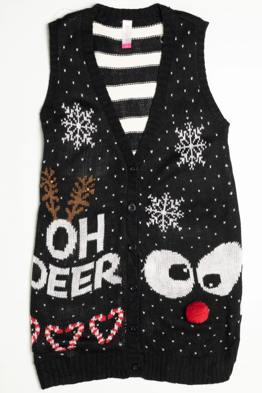 Oh Deer Ugly Christmas Sweater Vest - Image 2