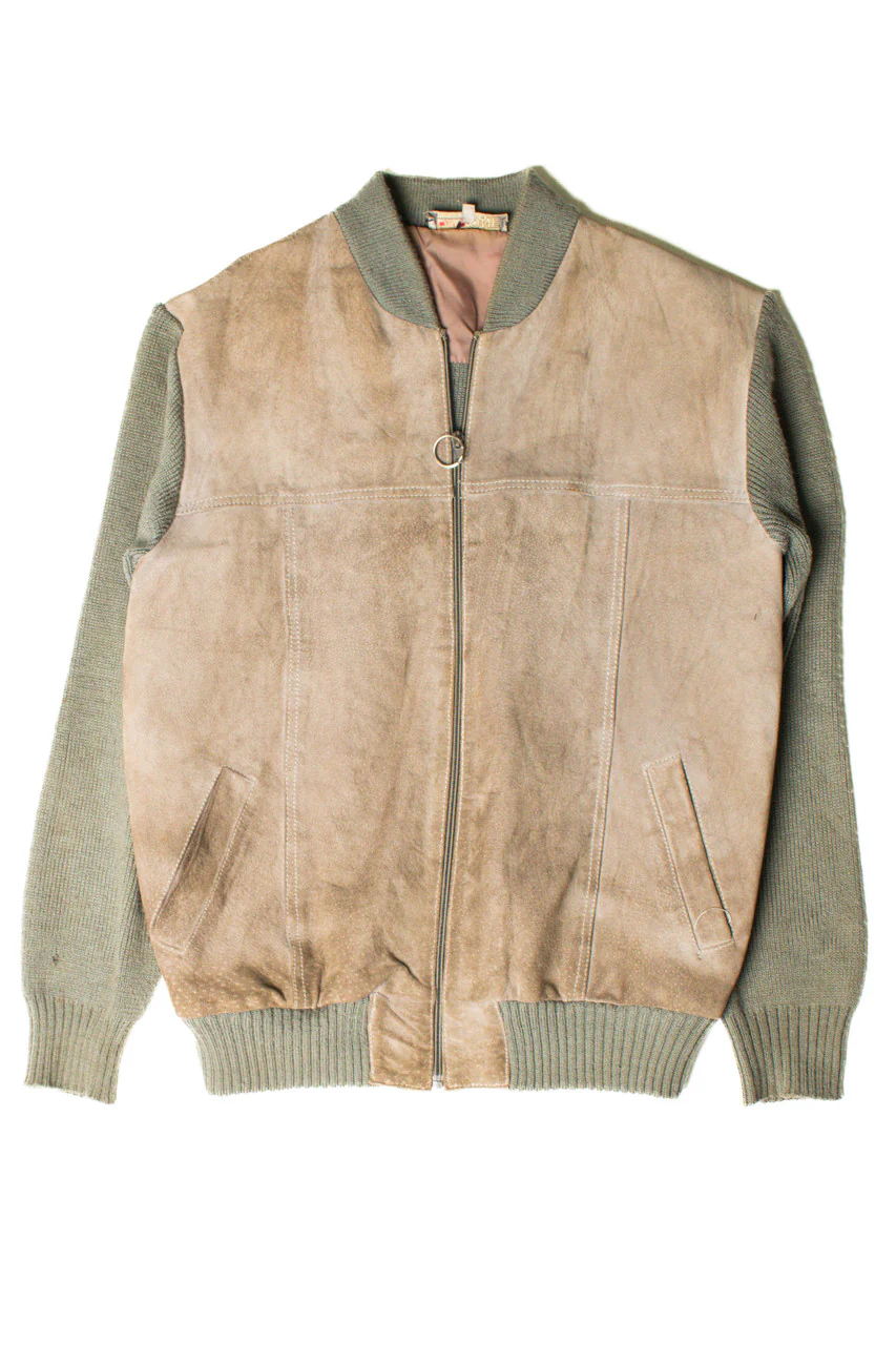 Olive Green Suede Lightweight Jacket - Image 3