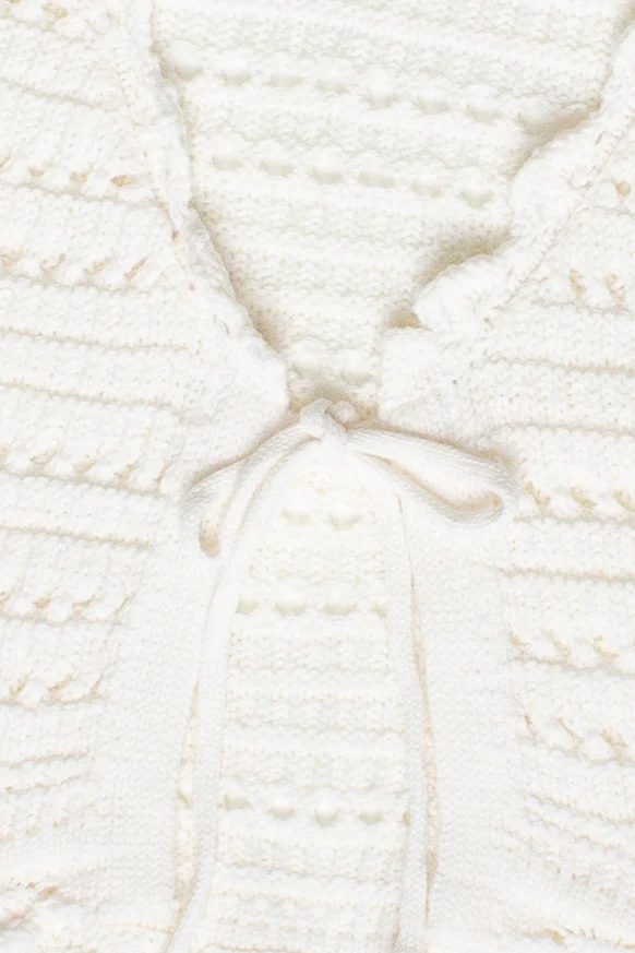 Open Knit Tie Front Cardigan - Image 6