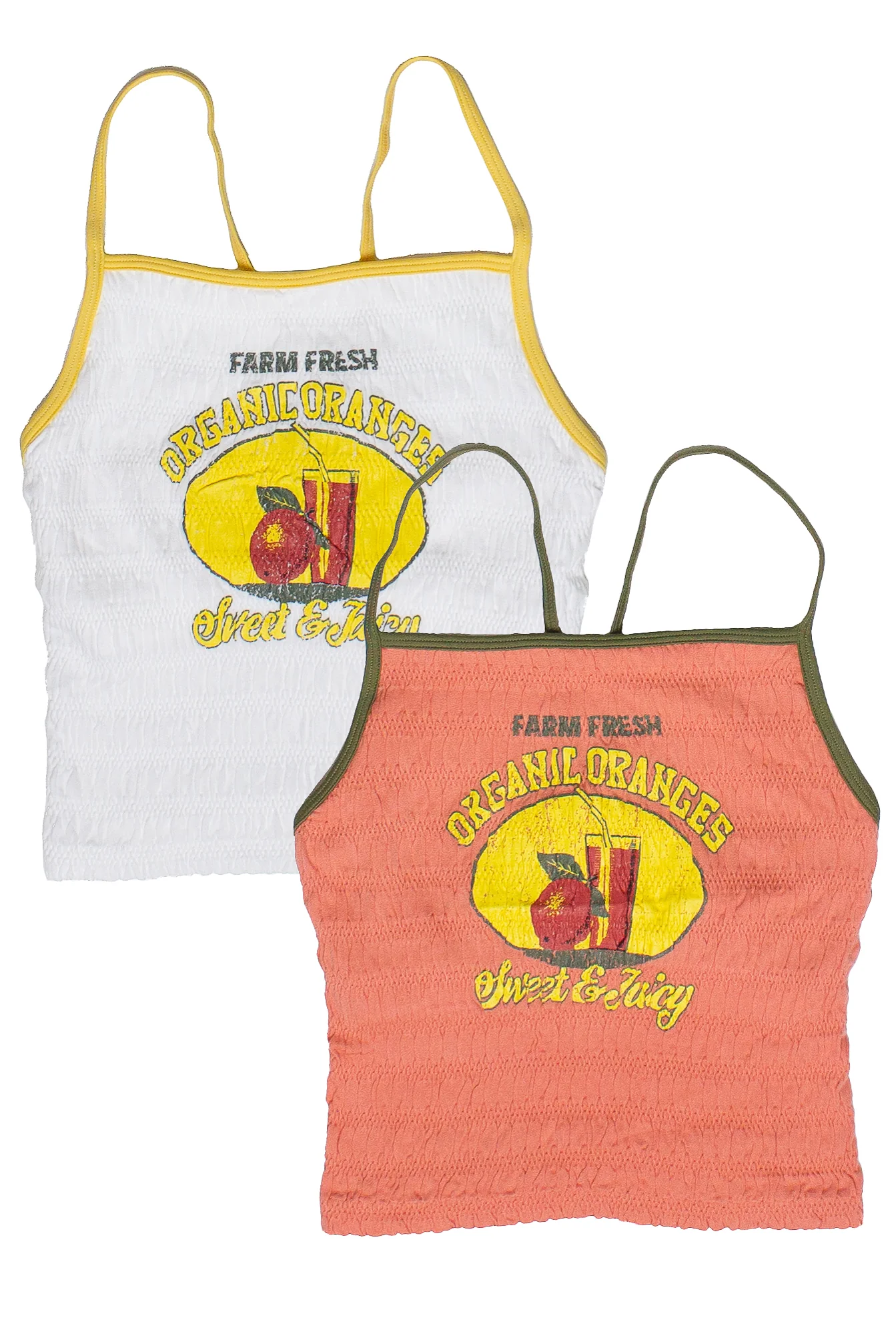 Organic Oranges Shirred Tank Top - Image 7