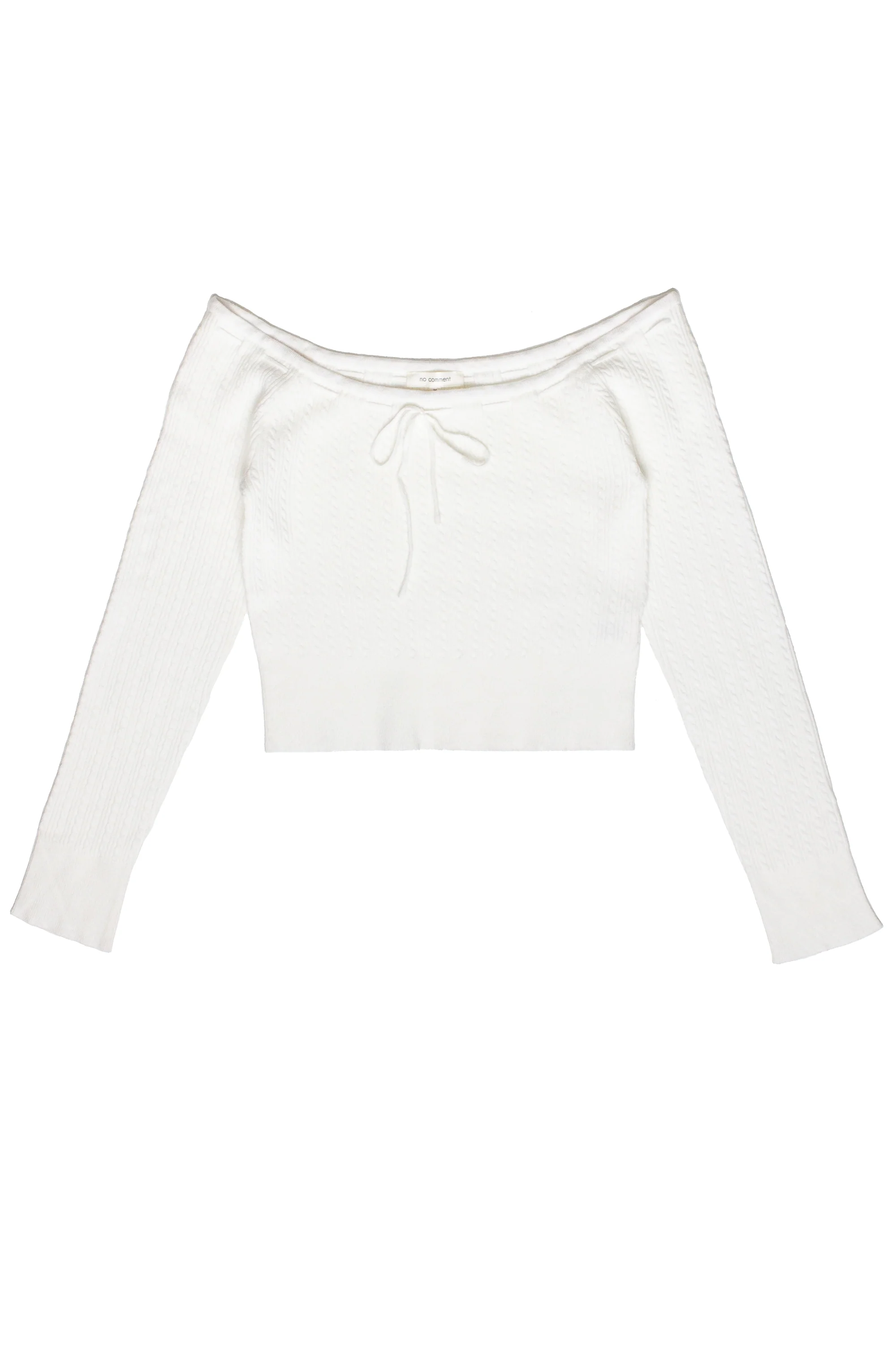 Over The Shoulder Cable Knit Sweater - Image 5