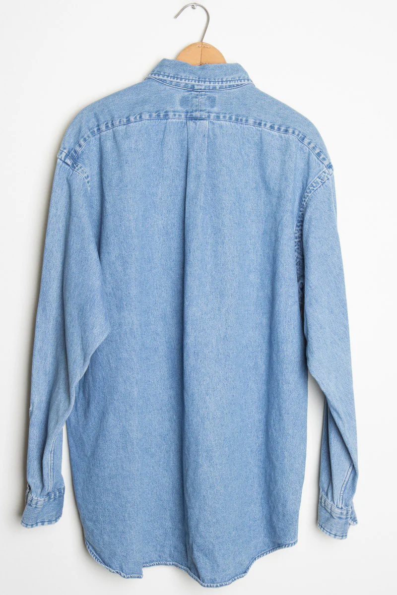 Oversized Red Pony Denim Shirt