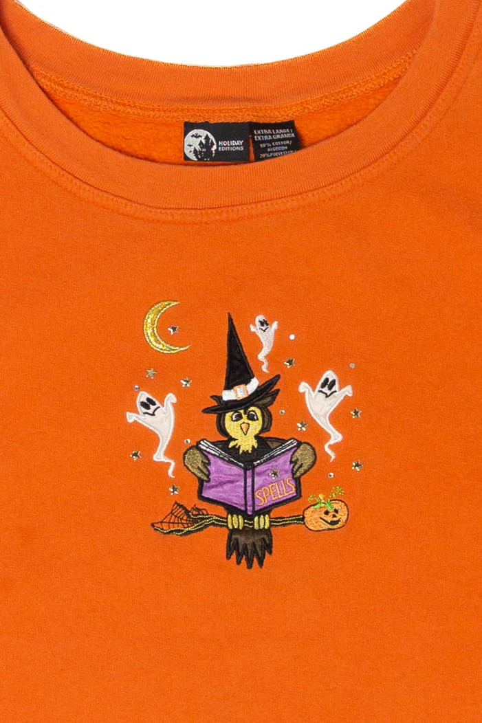 Owl Witch Halloween Sweatshirt - Image 2