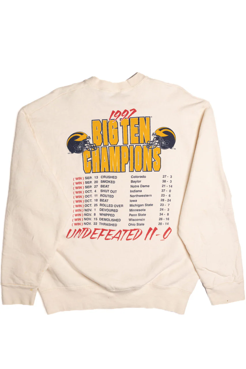 1998 Rose Bowl Michigan Wolverines Sweatshirt 9343 - Image 2
