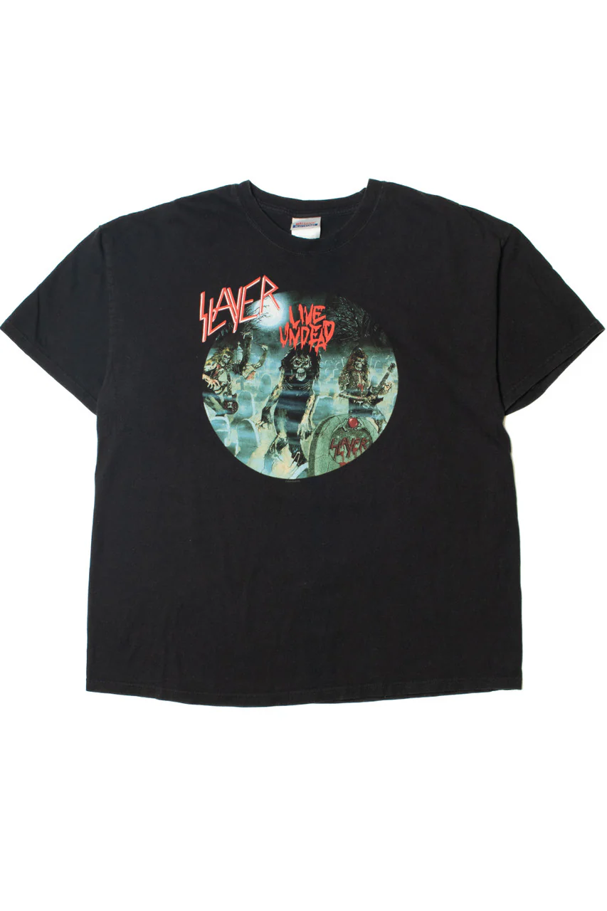 2004 Slayer "Live Undead" Band T-Shirt - Image 2