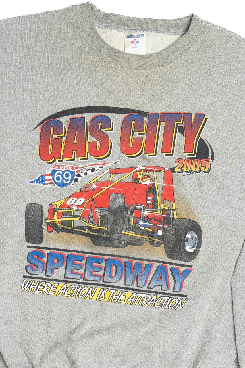 2005 "Gas City Speedway" Racing Sweatshirt (2000s) - Image 3