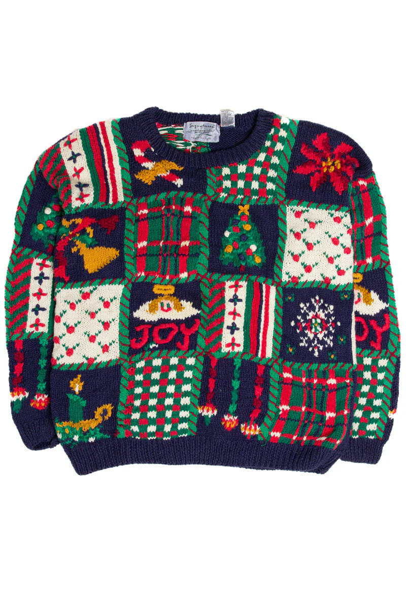 Patchwork Knit Ugly Christmas Sweater 62090 - Image 2