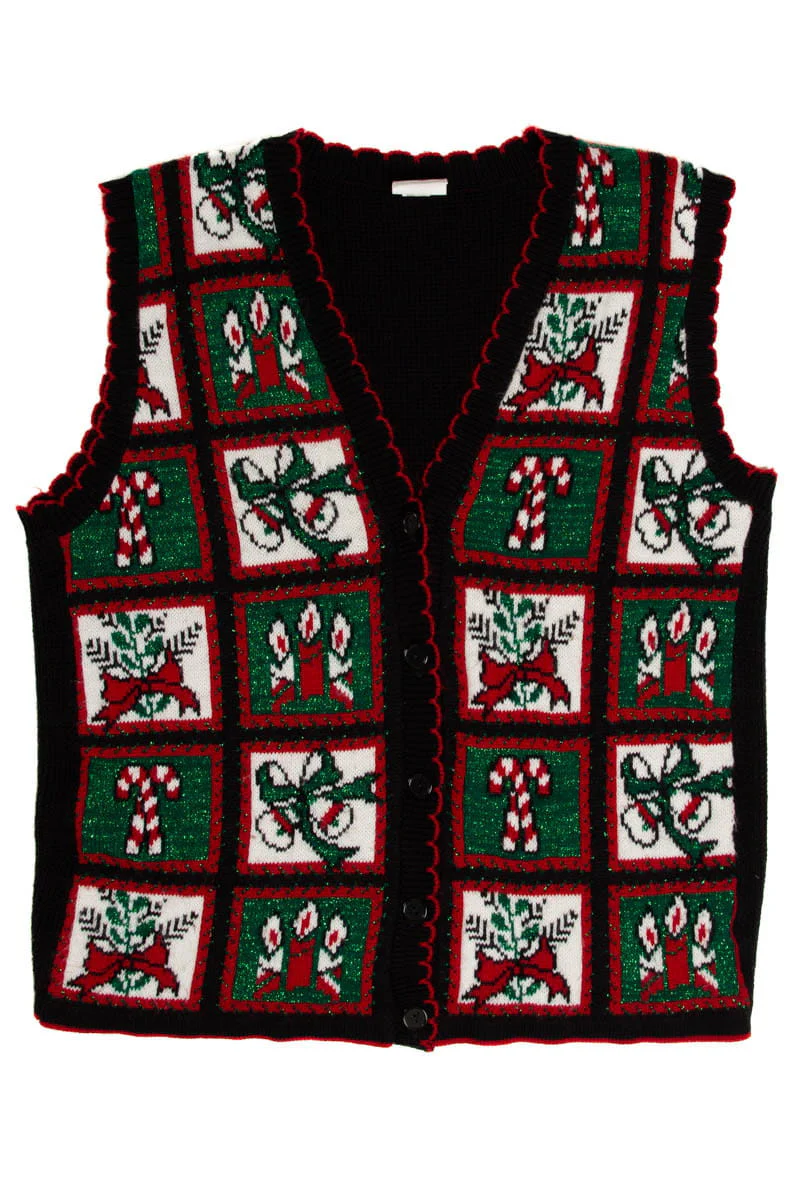 Patchwork Print Ugly Christmas Vest 62010 - Image 2