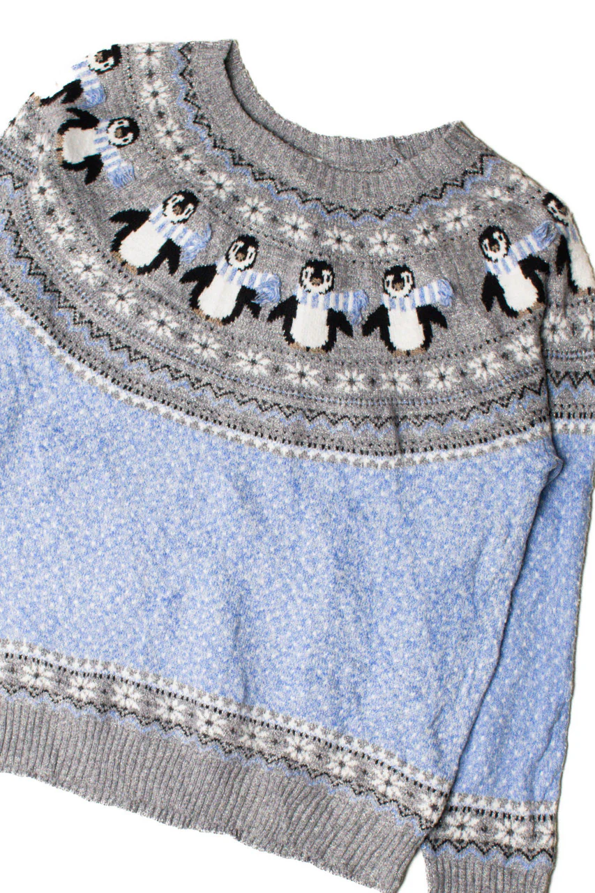 Penguin Blue Ugly Christmas Pullover 59285