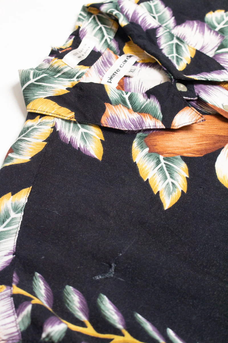 Pierre Cardin Floral Stripe Hawaiian Shirt - Image 2