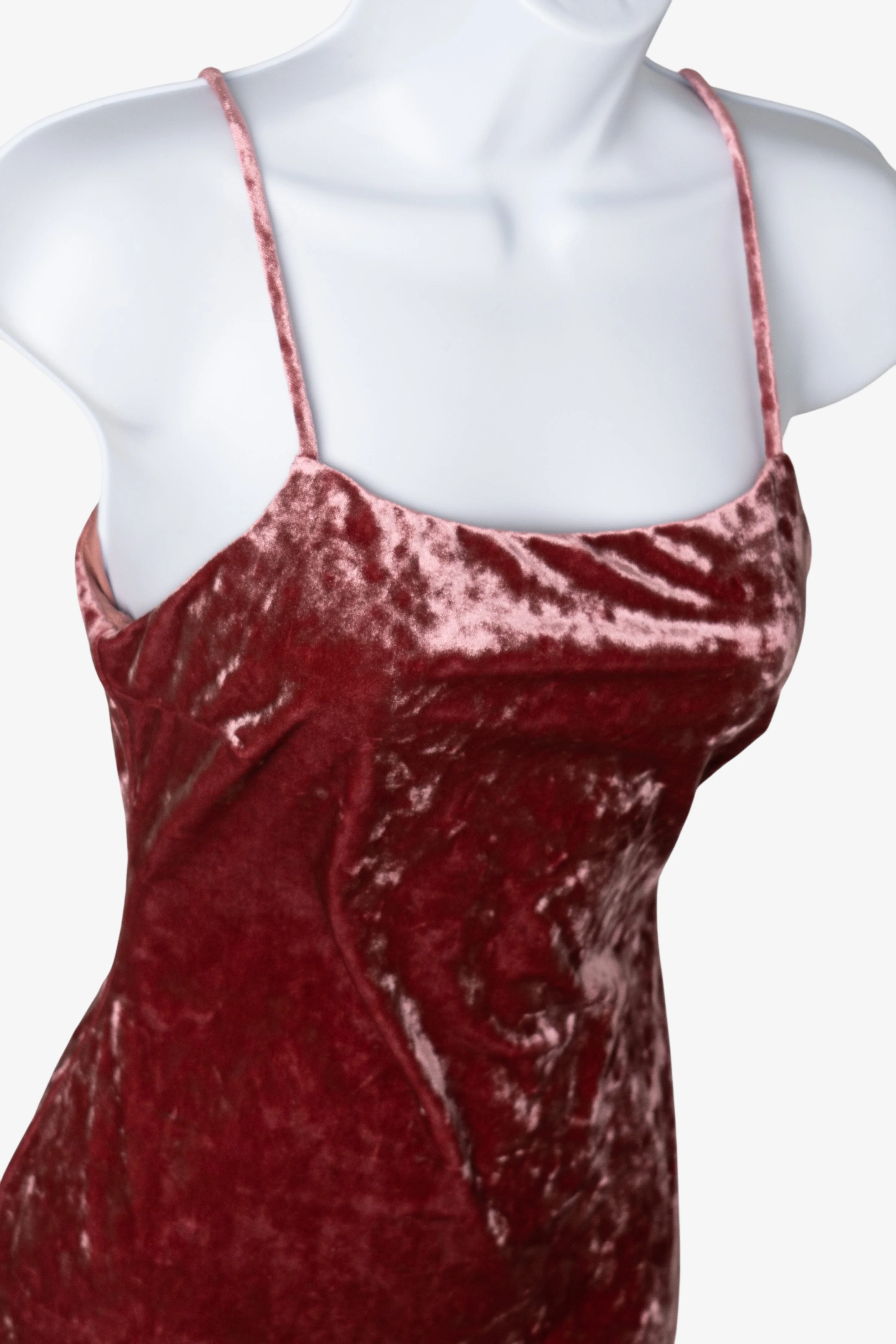 Pink Urban Renewal Crushed Velvet Mini Dress (2020s) - Image 4