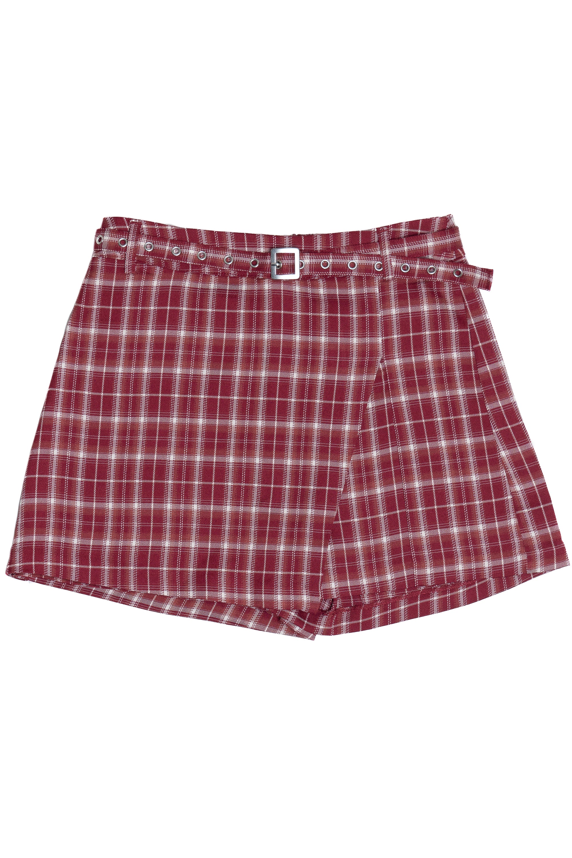 Plaid Belted Mini Skort - Image 11