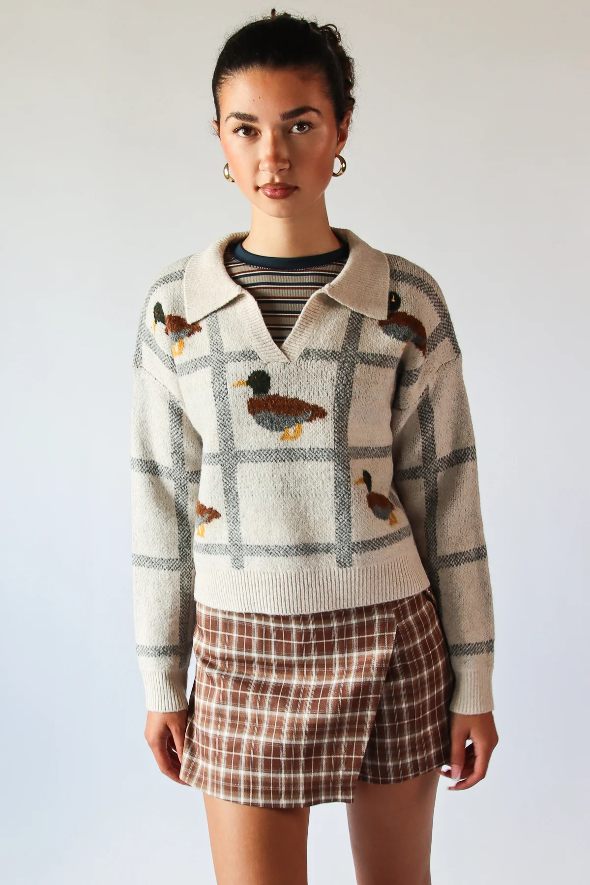 Plaid Mallard Sweater - Image 3
