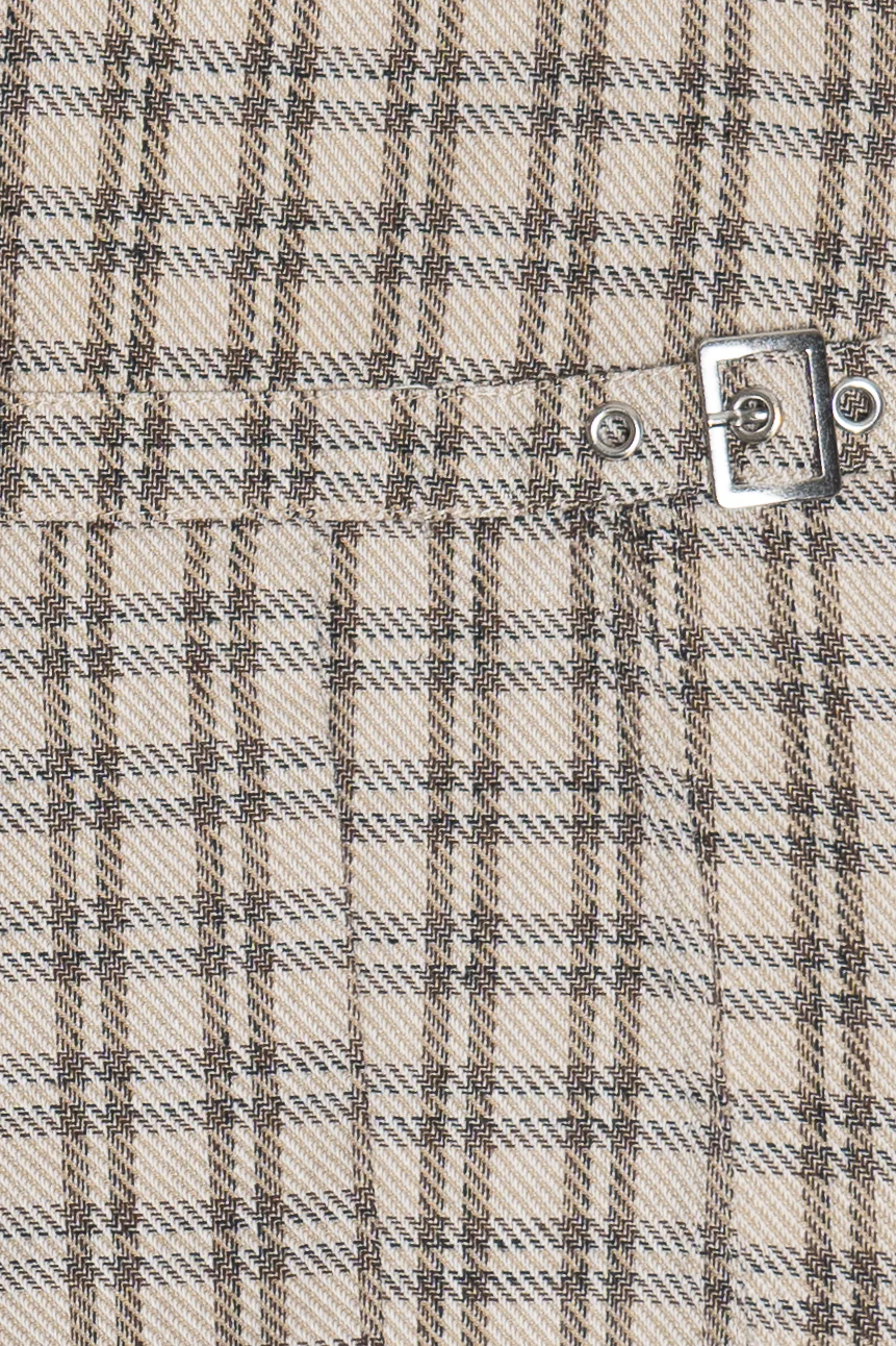 Pleated Plaid Low Rise Super Mini Skort - Image 6