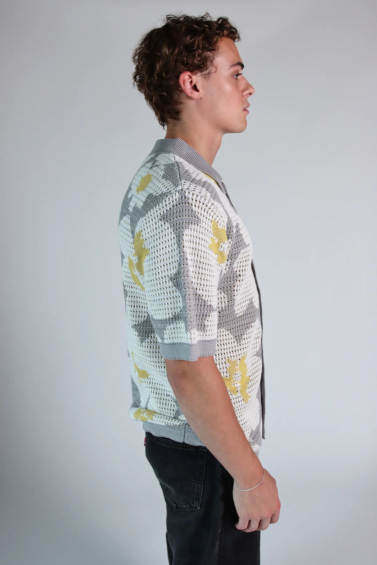 Pressed Flower Knit Button Up - Image 5