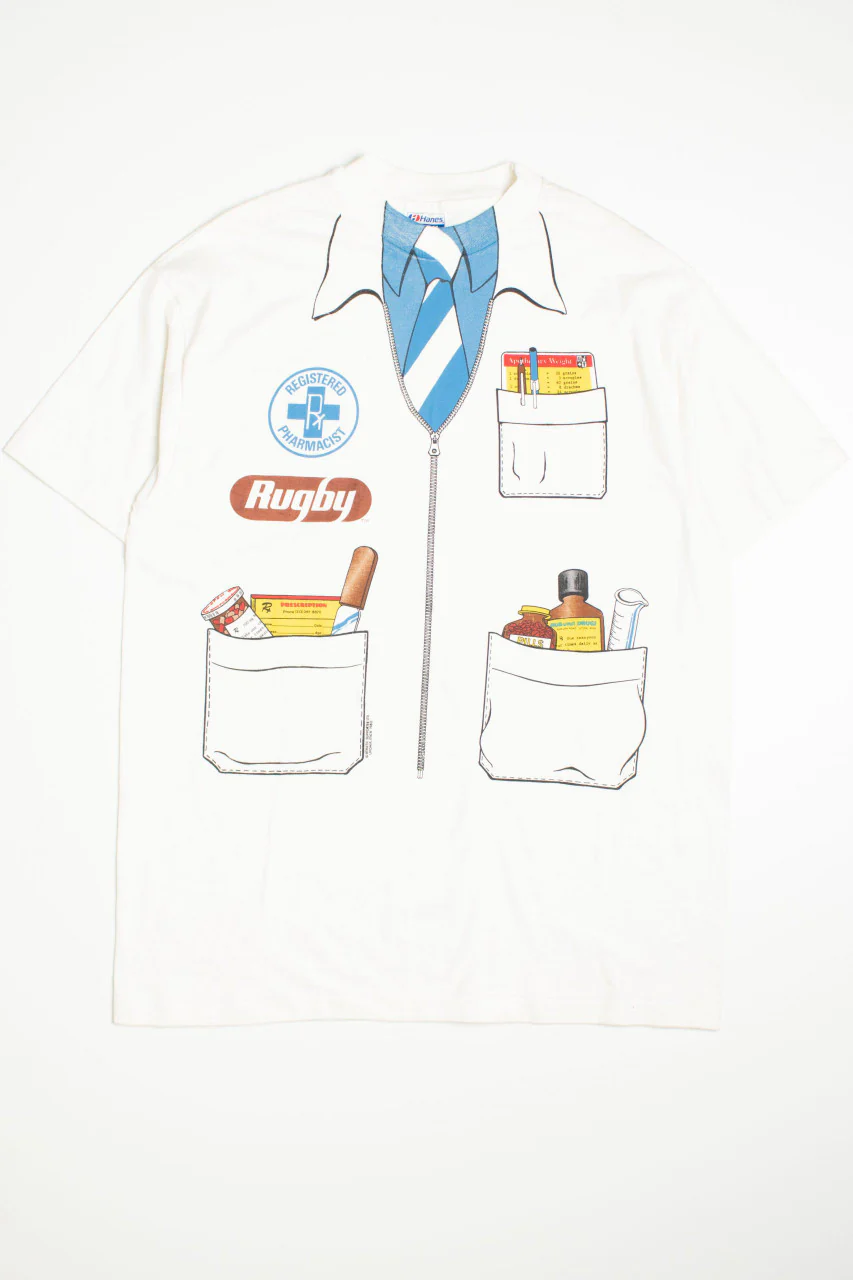 Printed Pharmacist Lab Coat T-Shirt - Image 2
