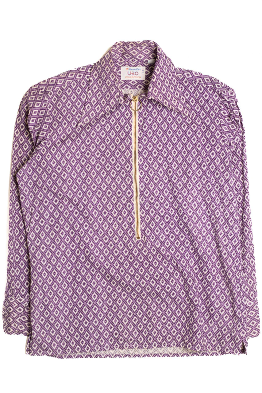 Purple Long Sleeve Half Zip Top - Image 2
