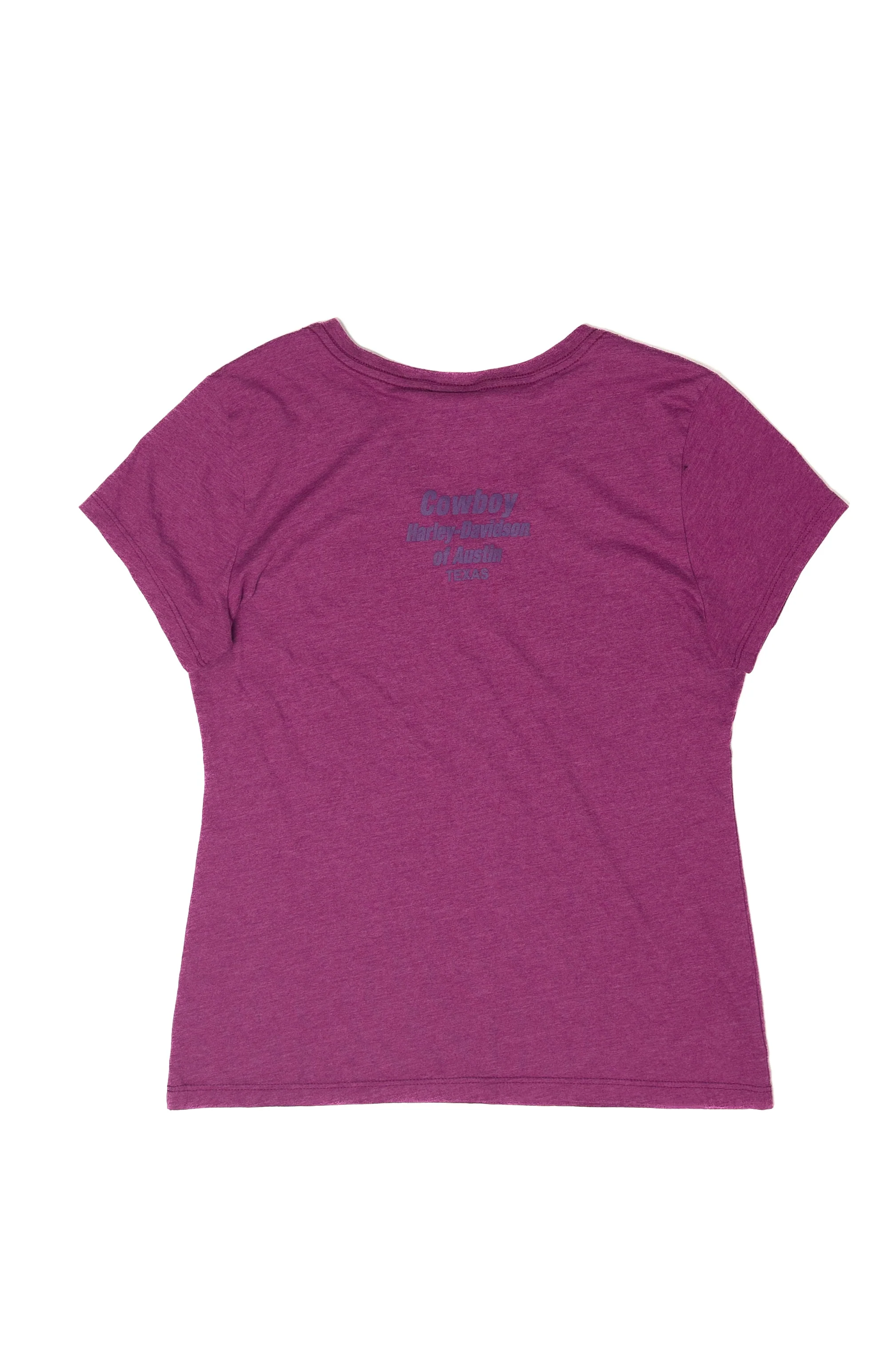 Purple V-Neck Harley Davidson T-Shirt (2010s) - Image 3
