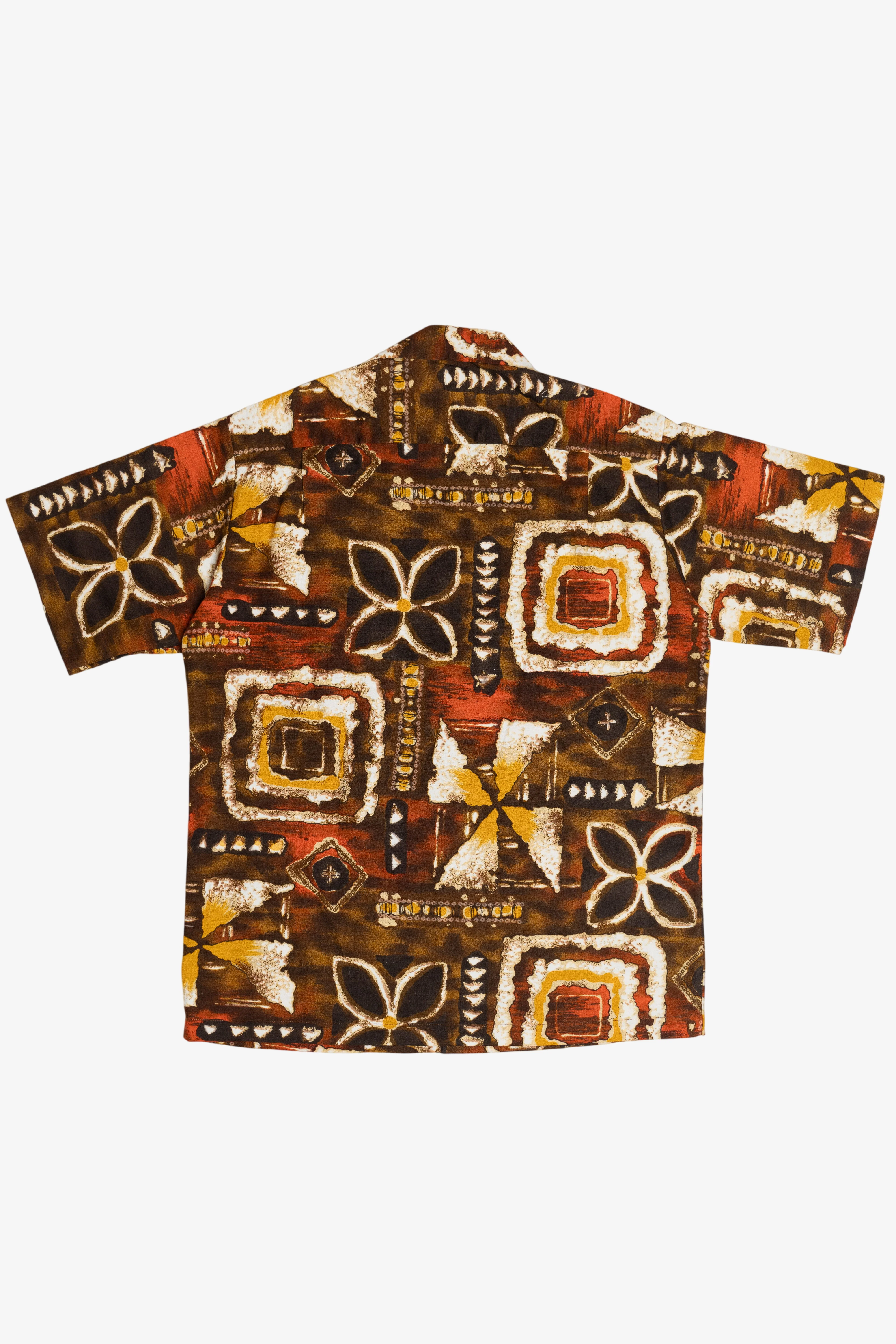 Rare Vintage Hawaiian Shirt Kay O' Kauai With Tiki Buttons 40/50s - Image 6