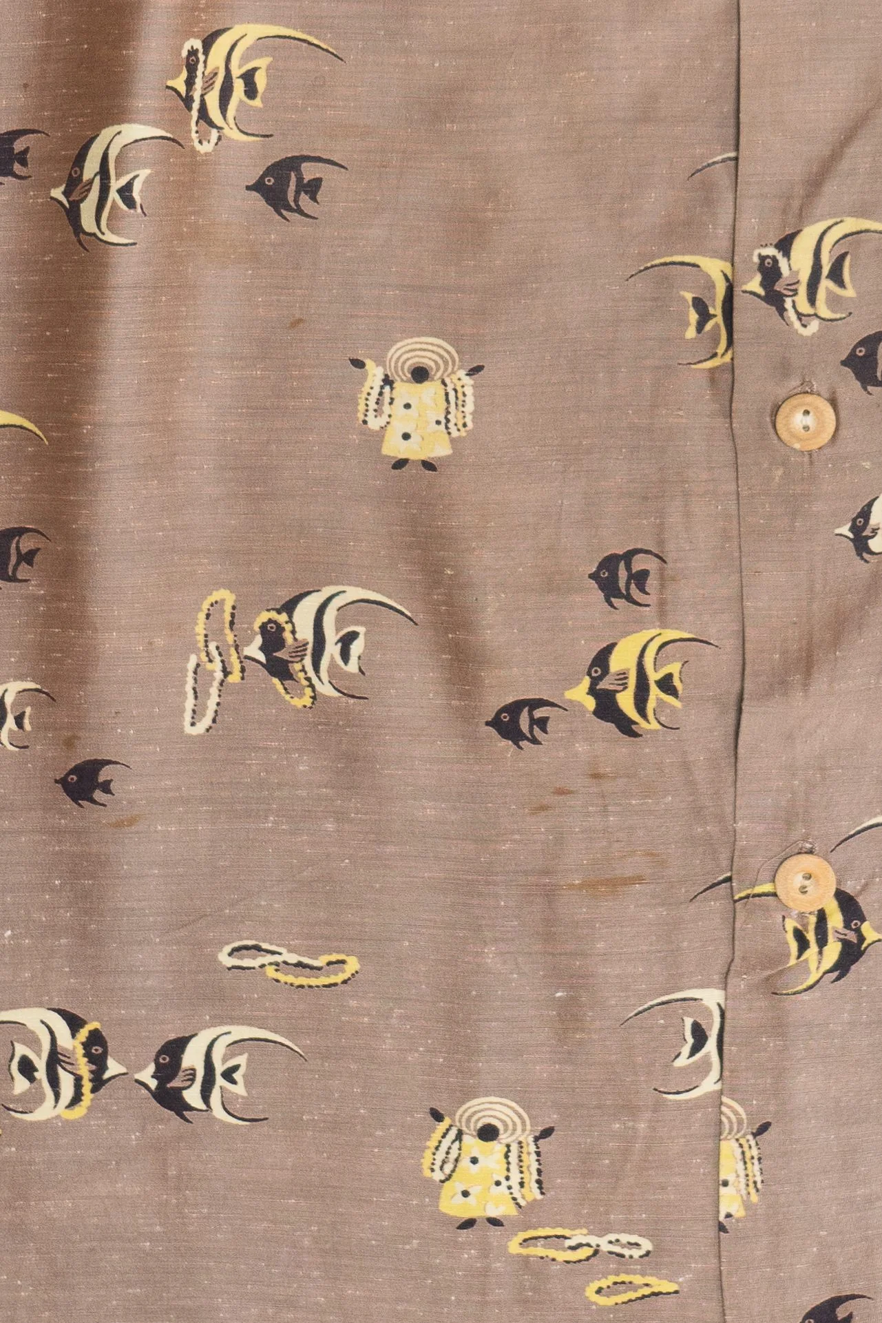 Rare Vintage Hawaiian Shirt With Loop Collar Royal Hawaiian Honolulu 40/50s - Image 5