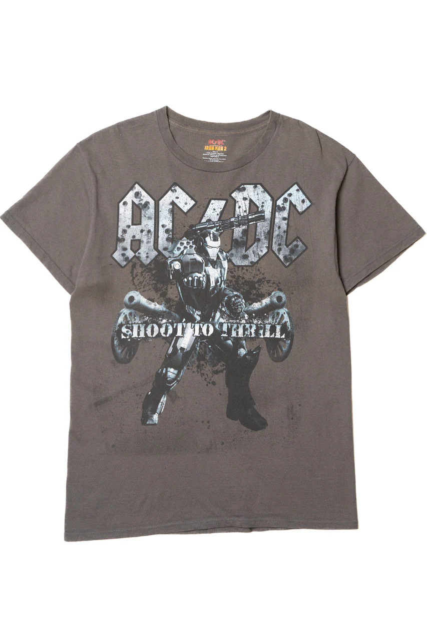 Recycled AC/DC Iron Man 2 "Shoot To Thrill" T-Shirt - Image 3