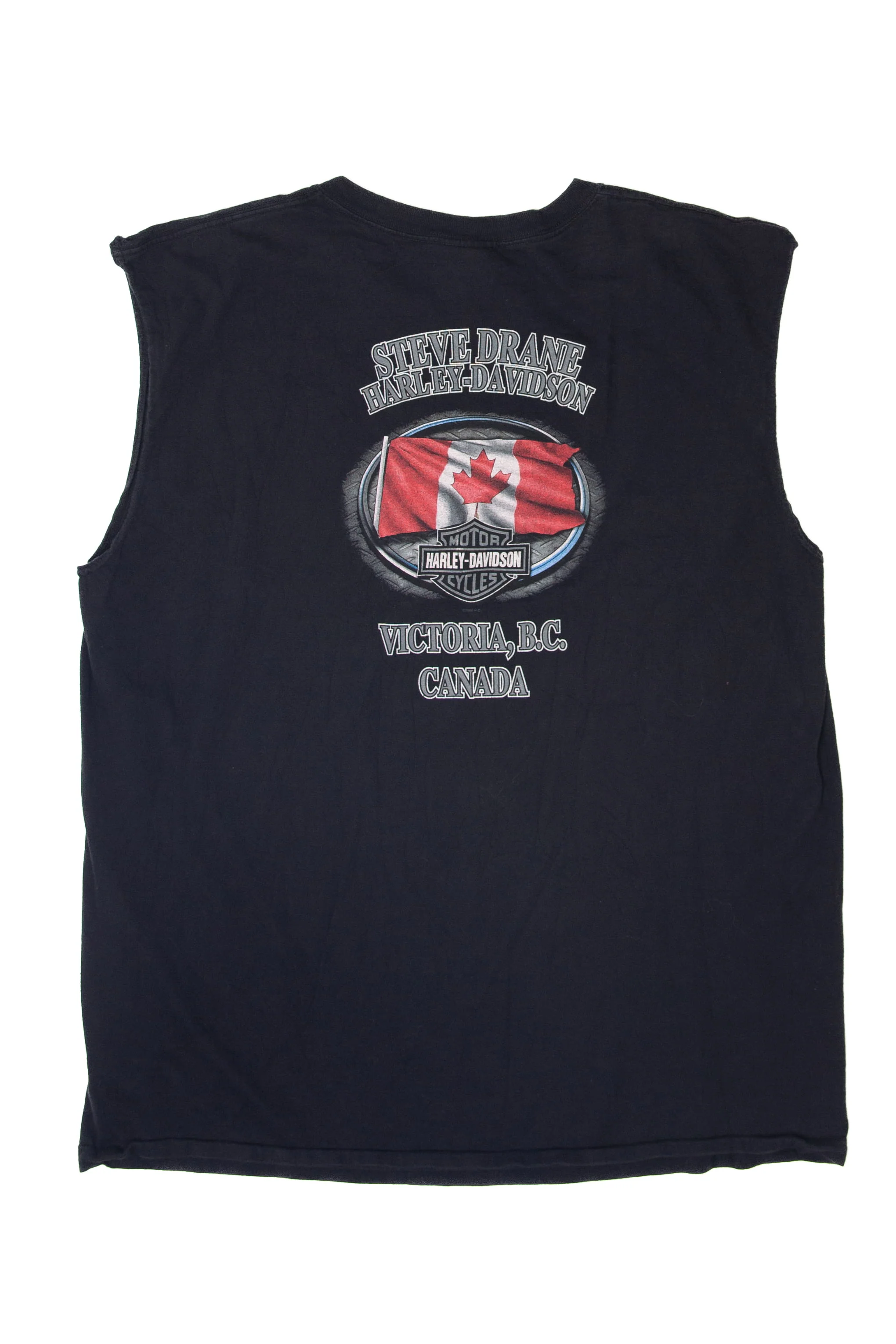 Recycled Canada Victoria, B.C Harley Davidson T-Shirt (2000s) - Image 2