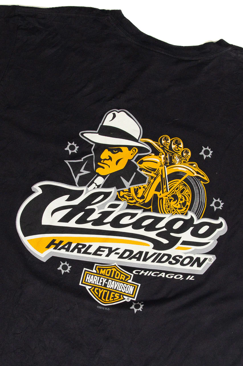 Recycled Chicago IL Harley Davidson T-Shirt - Image 4