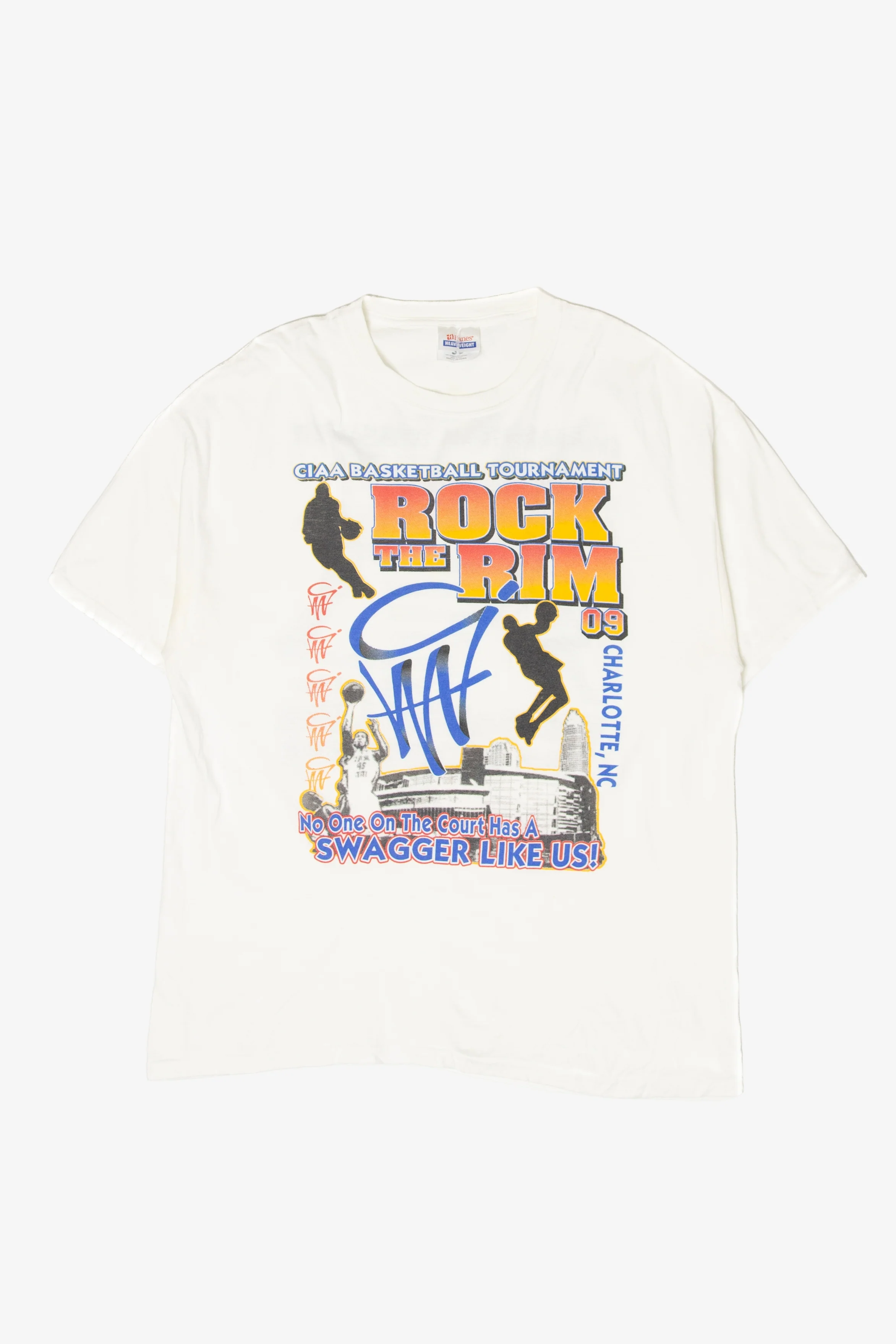 Recycled CIAA Basketball "Rock The Rim" Tournament T-Shirt (2000s)