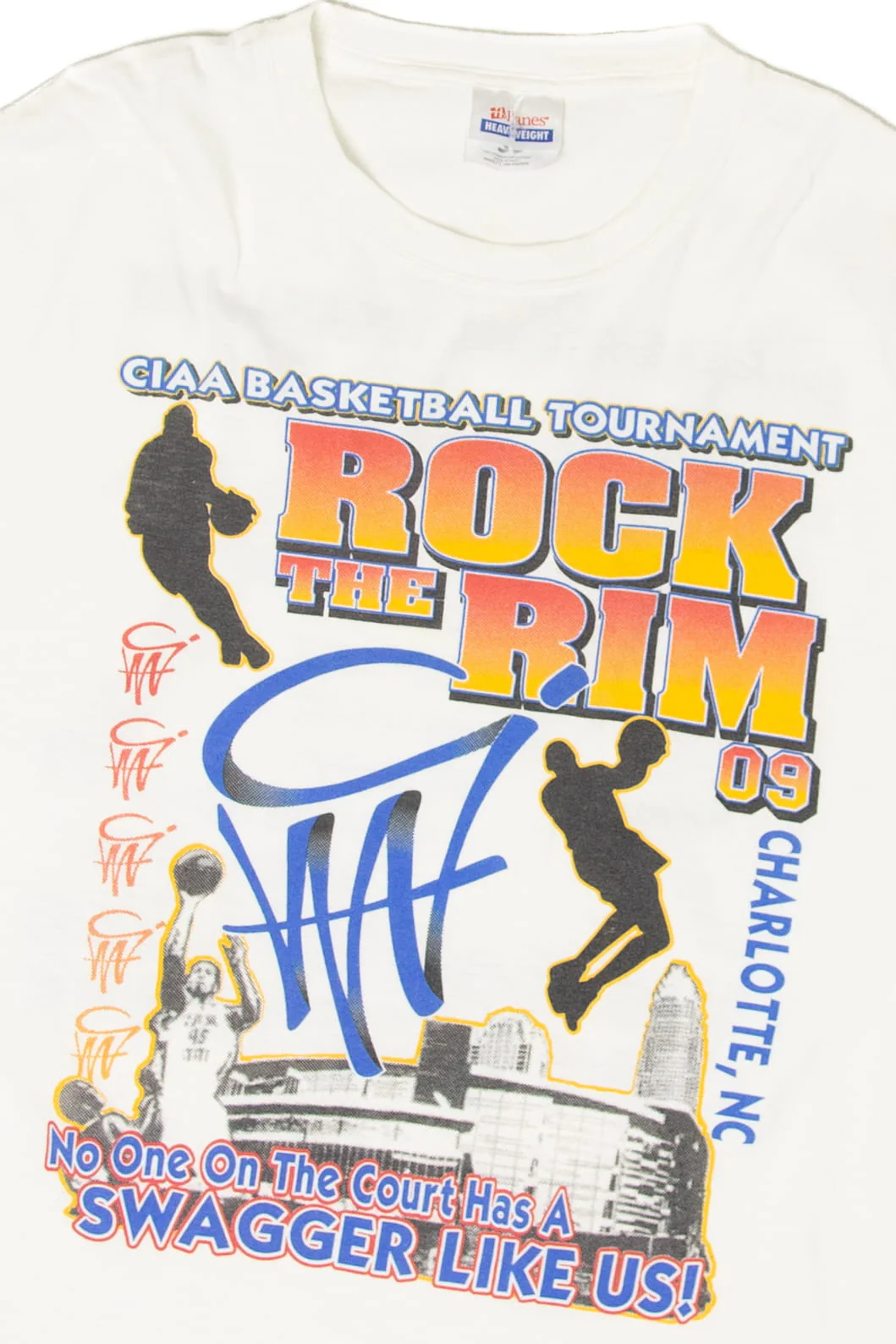 Recycled CIAA Basketball "Rock The Rim" Tournament T-Shirt (2000s) - Image 3