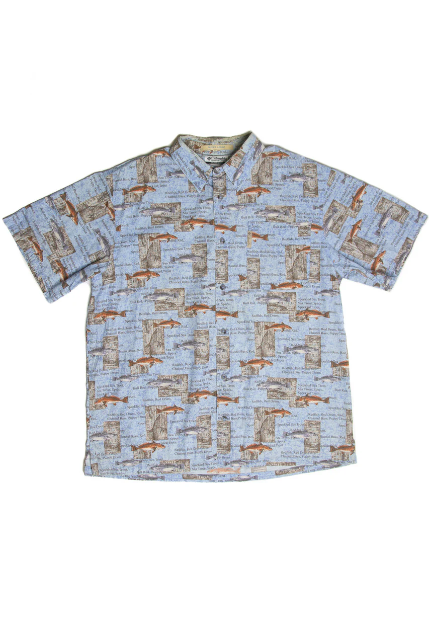 Recycled Columbia Fish Button Up Shirt - Image 2