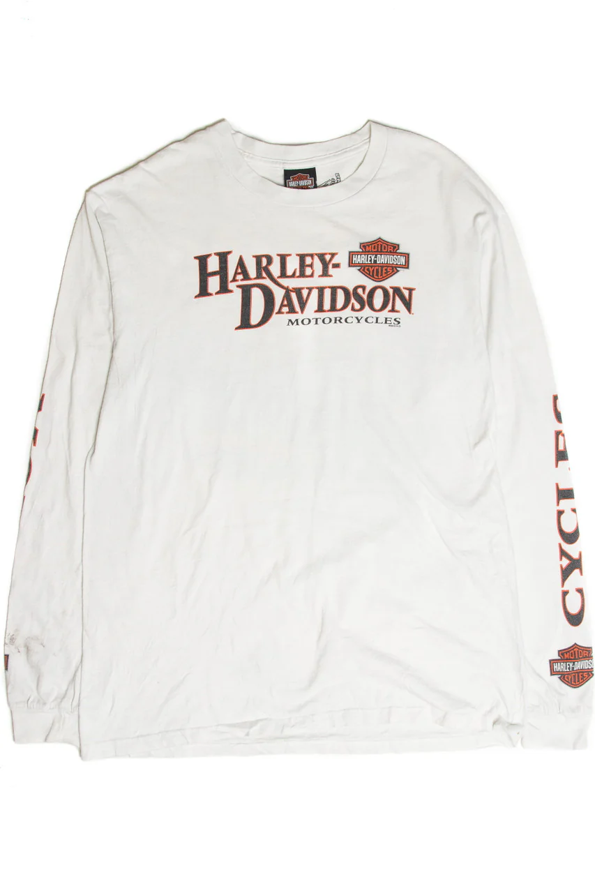 Recycled Crystal River Harley Davidson Long Sleeve T-Shirt - Image 5