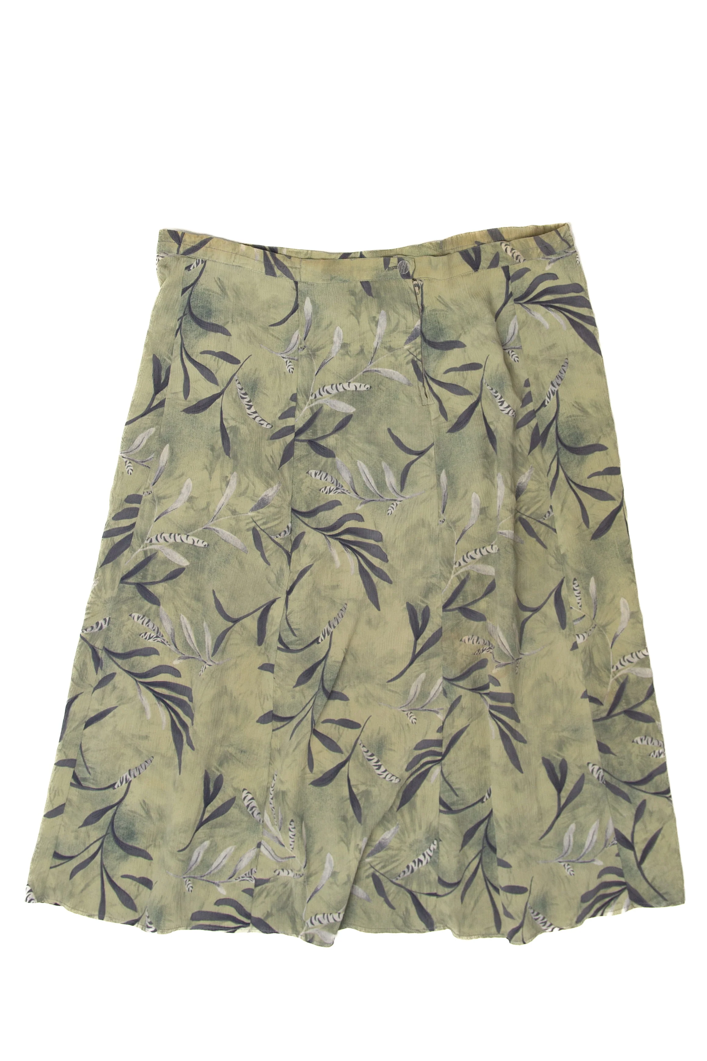 Recycled Green Floral Skirt - Image 3