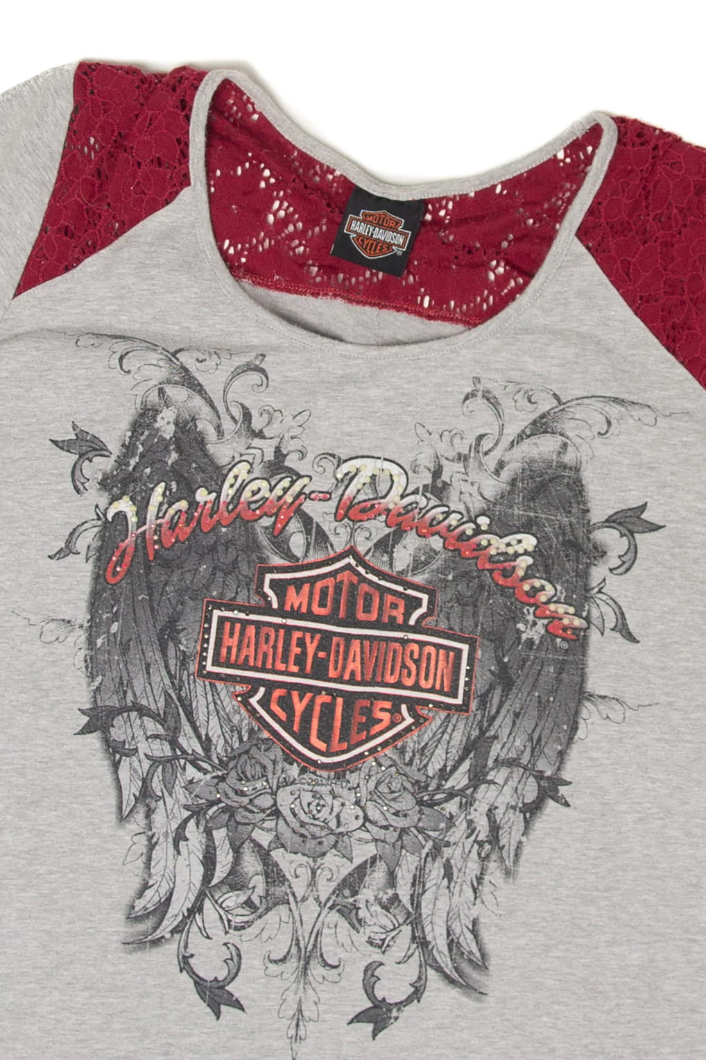 Recycled Lacey Harley Davidson T-Shirt - Image 3