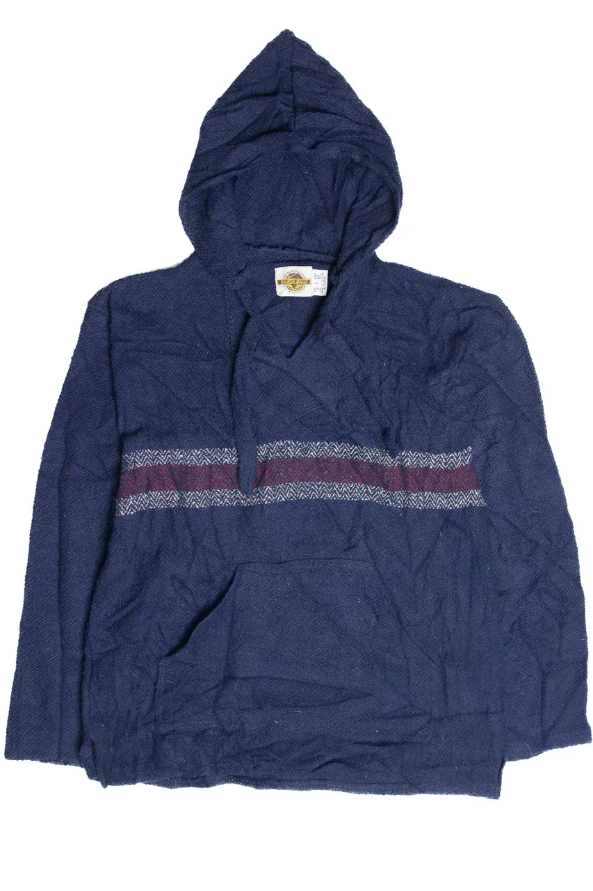 Recycled Navy And Red Stripe Baja Hoodie - Image 2