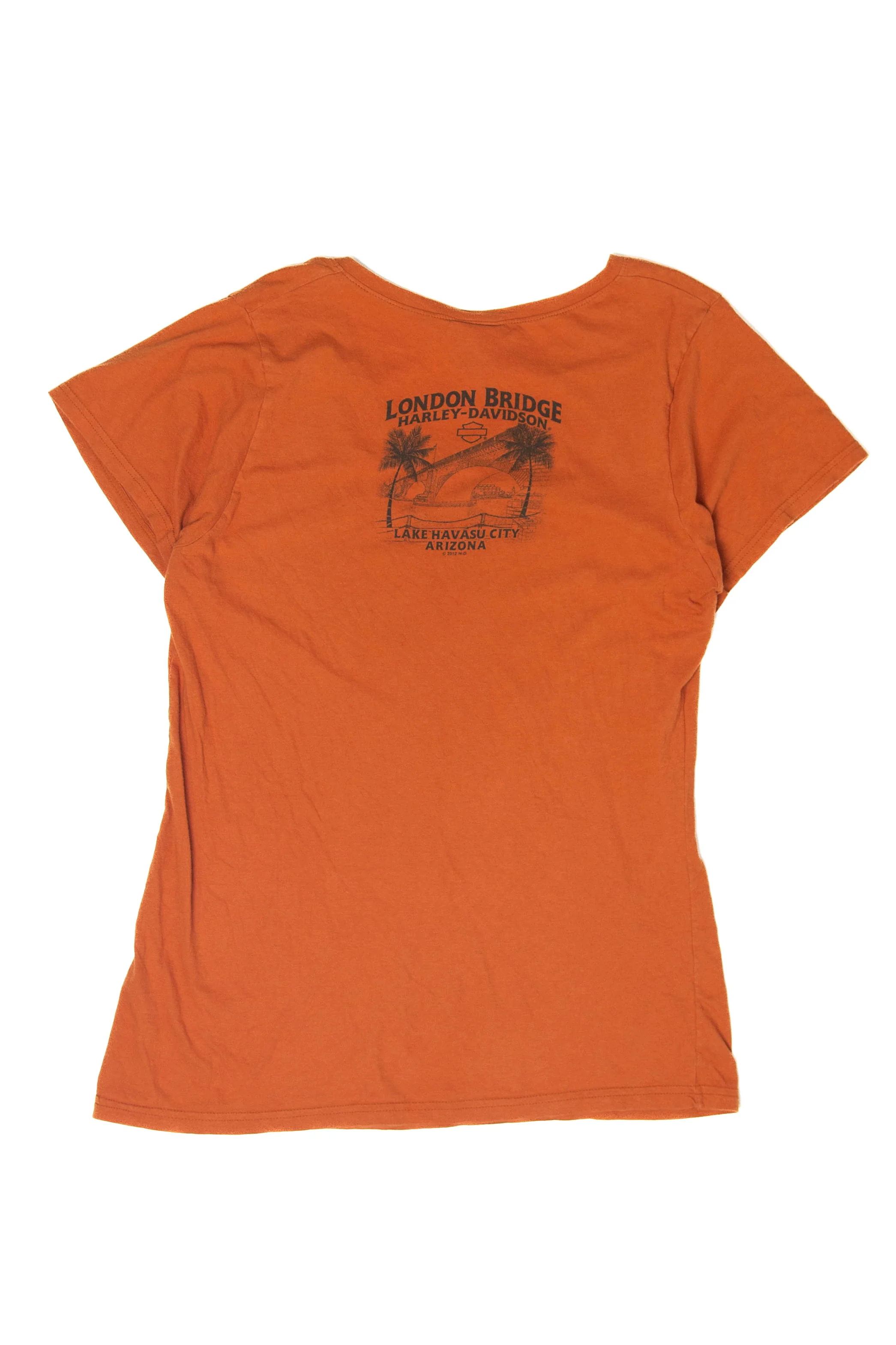 Recycled Orange Harley Davidson T-Shirt (2010s) - Image 3