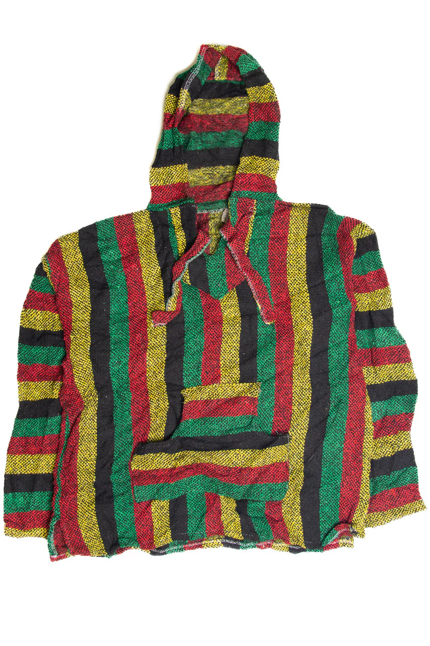 Recycled Red Green And Yellow Baja Hoodie - Image 2