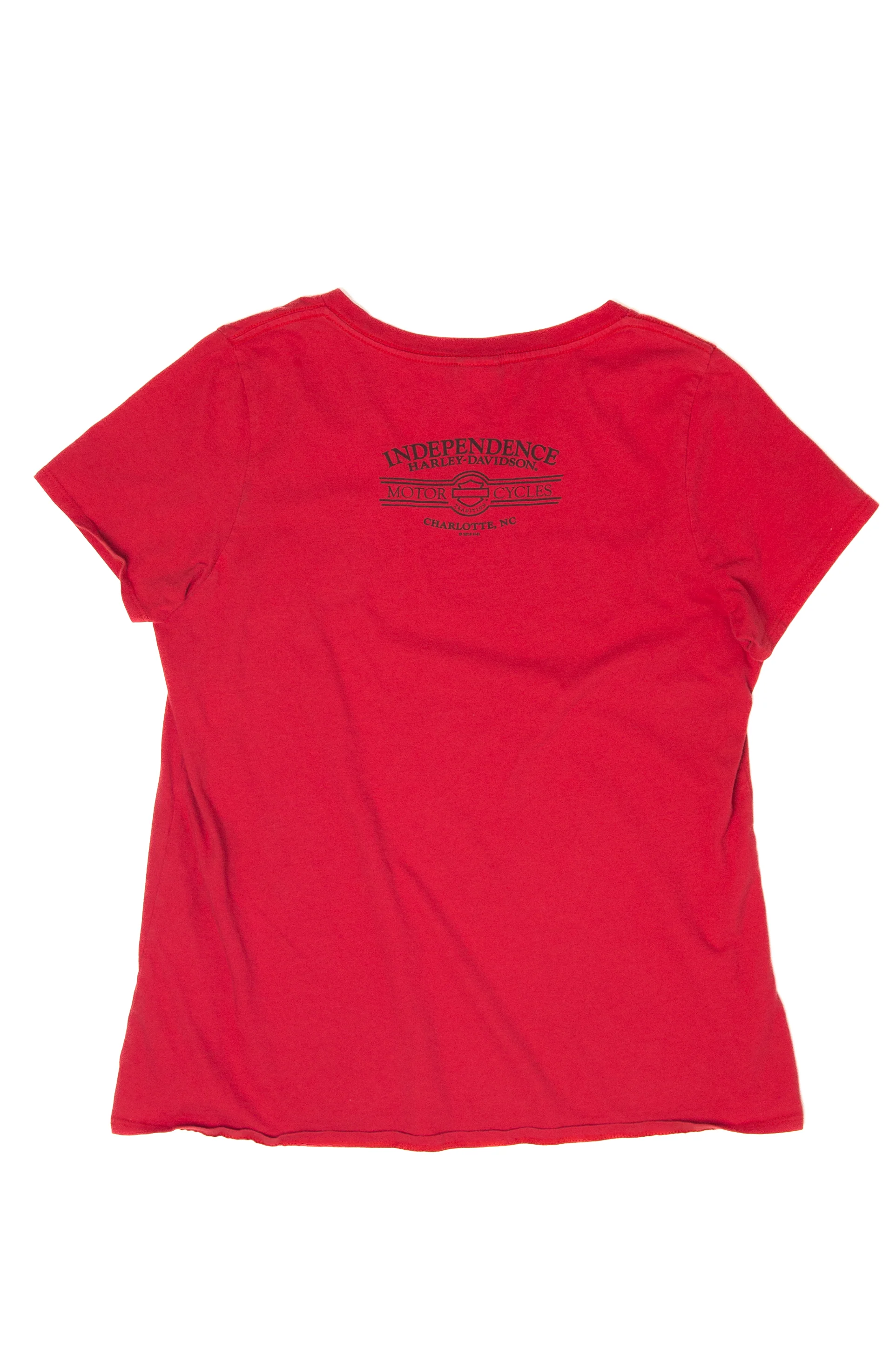 Recycled Red Harley Davidson T-Shirt (2010s) - Image 3