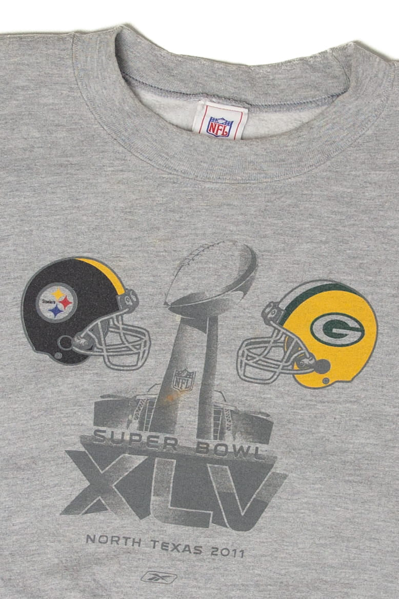 Recycled Superbowl XLV Steelers Packers Sweatshirt (2010s) - Image 2