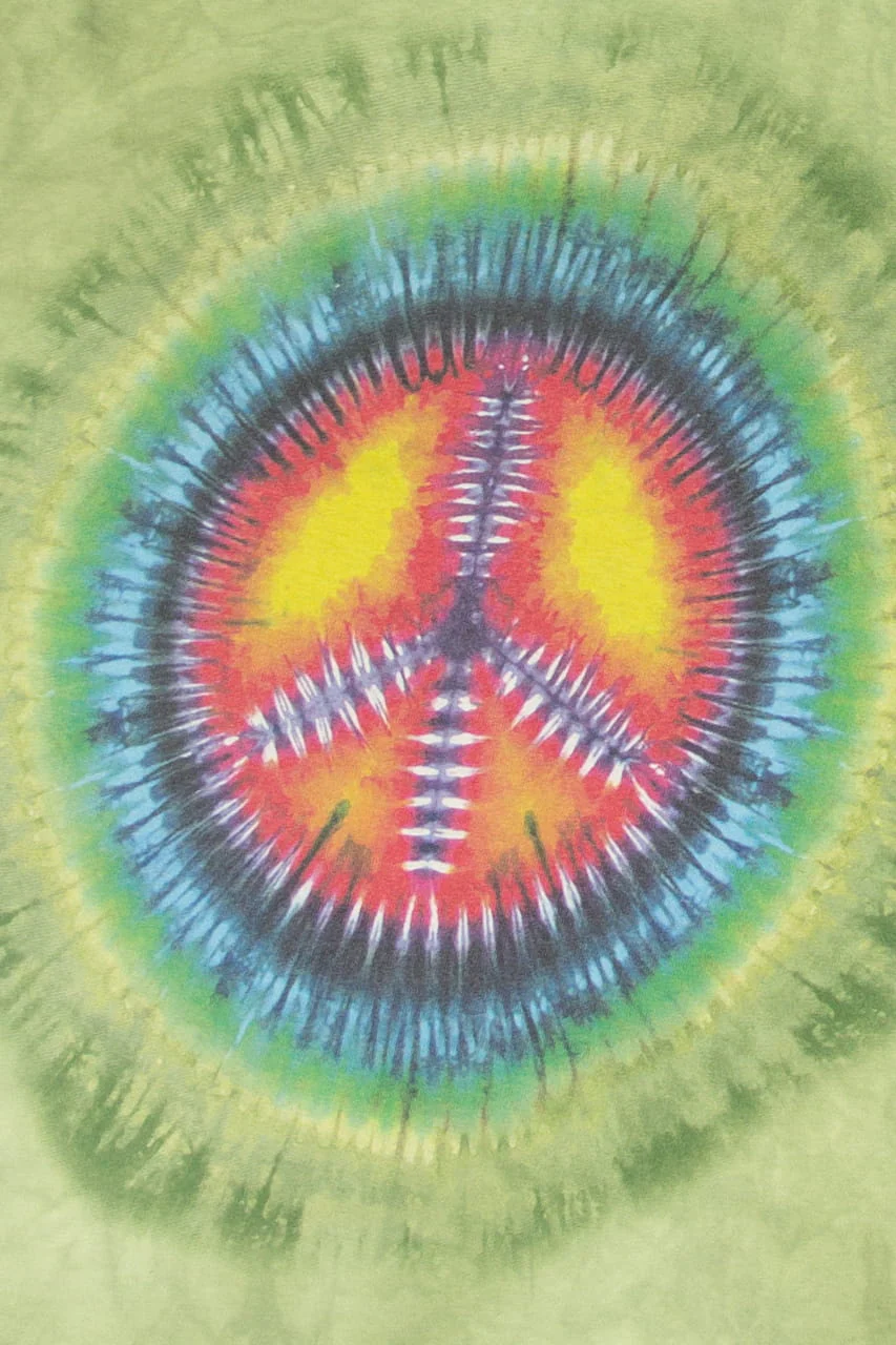 Recycled Tie Dye Peace Sign T-Shirt - Image 2