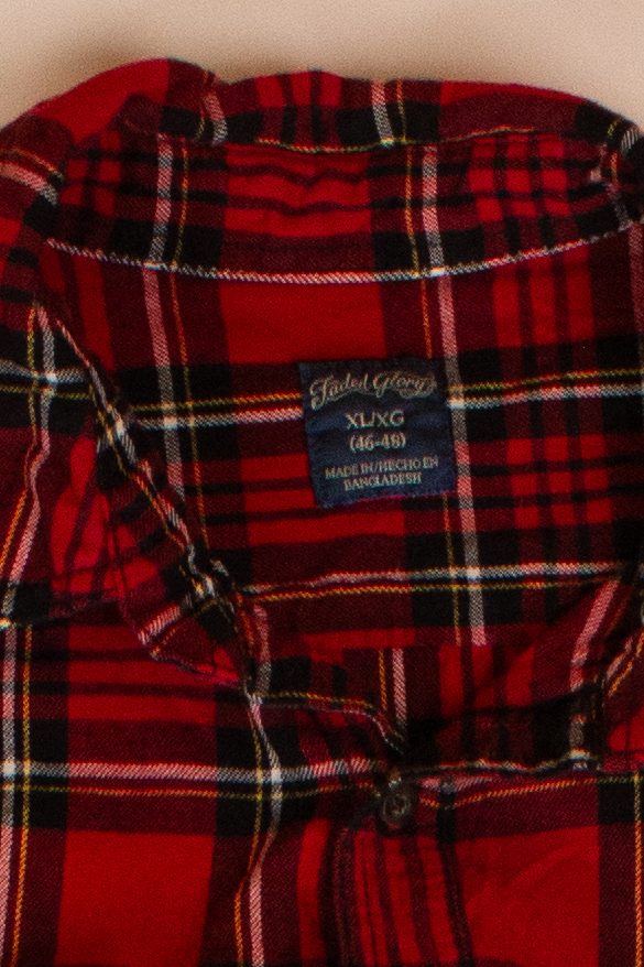 Red Faded Glory Flannel Shirt (2000s) - Image 4